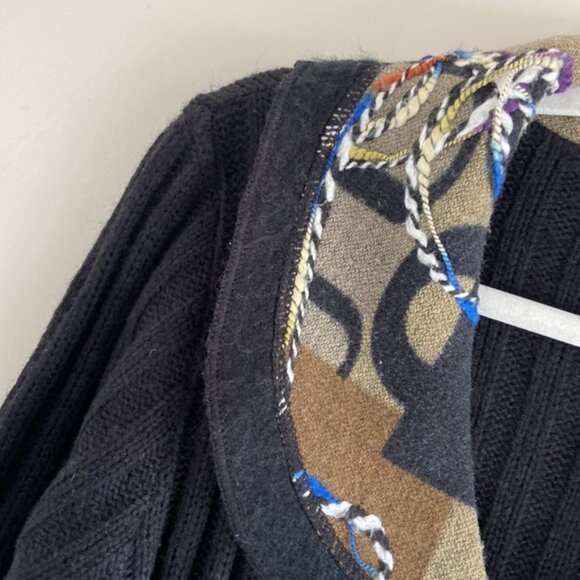 Papillon Wool Blend Mixed Media Cardigan - Picture 4 of 10